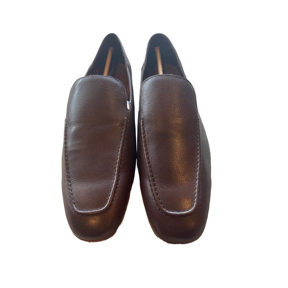 The Men's Store Bloomingdale's Men's 12 Last Push Down Apron Toe Loafers Brown - Picture 2 of 7
